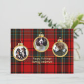 Invitation Photo de Noël Baubles Joyeux Bénédiction Espoir (Debout devant)