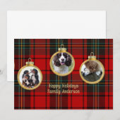 Invitation Photo de Noël Baubles Joyeux Bénédiction Espoir (Devant / Derrière)