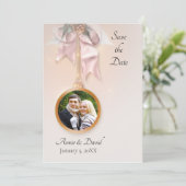 Invitation Photo de Noël d'hiver Enregistrer la date (Debout devant)