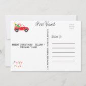 Invitation Photo de Noël Fête de neige (Dos)