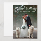 Invitation Photo de Noël Marié & Joyeux Mariage L (Devant / Derrière)