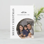 Invitation Photo de Noël minimaliste moderne (Debout devant)