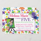 Invitation photo de palette à peindre (Devant / Derrière)