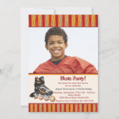 Invitation photo de patin à roues alignées (Devant)