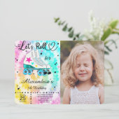 Invitation photo de patin à roulettes (Debout devant)