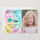 Invitation photo de patin à roulettes (Devant)