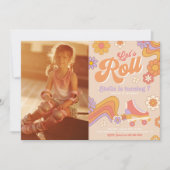 Invitation photo de patinage à rouleaux super | Pa (Devant)