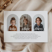 Invitation Photo de paysage à trois noms pour anniversaire co