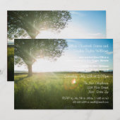 Invitation Photo de paysage d'arbre - Annonce de mariage (Devant / Derrière)