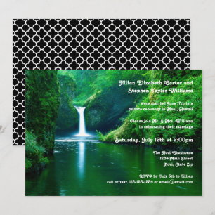 Invitation Photo de paysage de cascade - Annonce de mariage