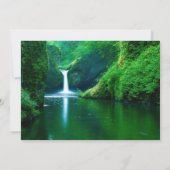 Invitation Photo de paysage de cascade - Annonce de mariage (Dos)
