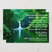 Invitation Photo de paysage de cascade - Annonce de mariage (Devant / Derrière)