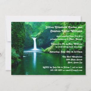 Invitation Photo de paysage de cascade - Annonce de mariage