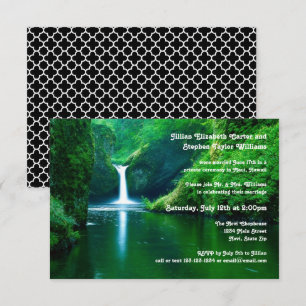 Invitation Photo de paysage de cascade - Annonce de mariage 3