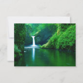 Invitation Photo de paysage de cascade - Annonce de mariage 3 (Dos)