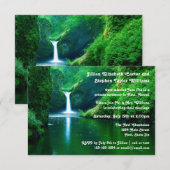 Invitation Photo de paysage de cascade - Annonce de mariage 3 (Devant / Derrière)