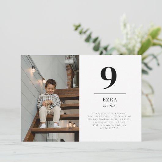 Invitation photo de paysage neuf (Debout devant)