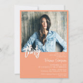 Invitation photo de Peach 30th Birthday (Devant)