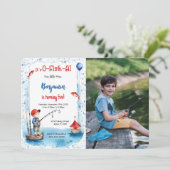 Invitation Photo de pêche du 5e anniversaire (Debout devant)