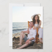 Invitation Photo de pêche moderne Printemps Été Floral Mariag (Dos)