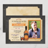 Invitation Photo De Perfection Anniversaire Chalk (Devant / Derrière)