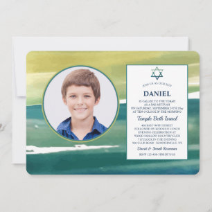 Invitation photo de pinceaux d'aquarelle