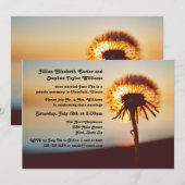 Invitation Photo de pissenlit - Annonce de mariage (Devant / Derrière)