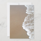 Invitation Photo de plage de sable et de mousse, nous nous so (Dos)