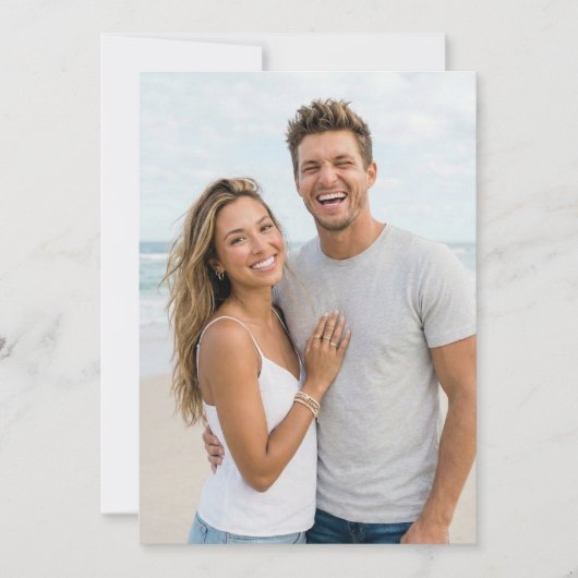 Invitation Photo de plage joyeuse (Devant)