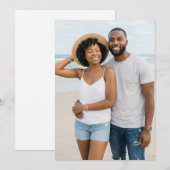 Invitation Photo de plage joyeuse (Devant / Derrière)