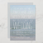 Invitation Photo de plage Mariage moderne (Devant / Derrière)