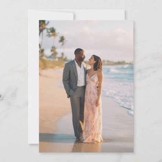 Invitation Photo de plage pastel romantique (Devant)