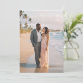 Invitation Photo de plage pastel romantique (Debout devant)
