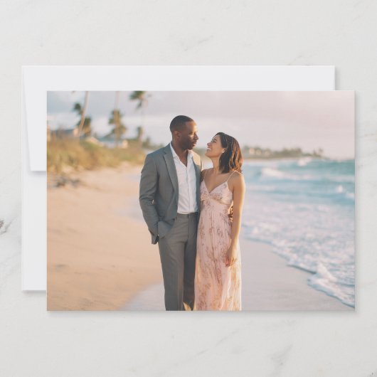Invitation Photo de plage pastel romantique (Devant)