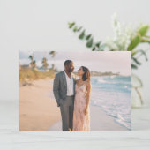 Invitation Photo de plage pastel romantique (Debout devant)