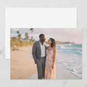 Invitation Photo de plage pastel romantique (Devant / Derrière)