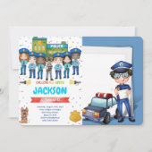 Invitation photo de police modifiable (Devant)