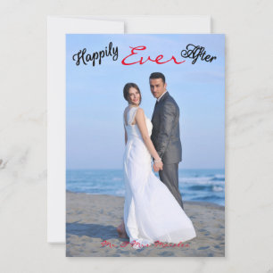 Invitation Photo de Pour Toujours Heureux - Annonce de Mariag