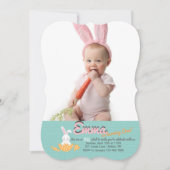 Invitation photo de poussin de Pâques (Devant)