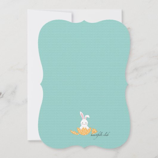 Invitation photo de poussin de Pâques (Dos)