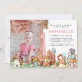 Invitation Photo de premier anniversaire de Fairy Forest (Devant)