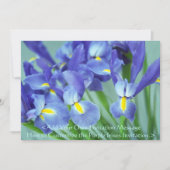 Invitation photo de printemps violet iris (Devant)