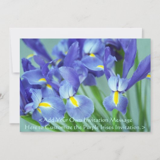 Invitation photo de printemps violet iris (Devant)