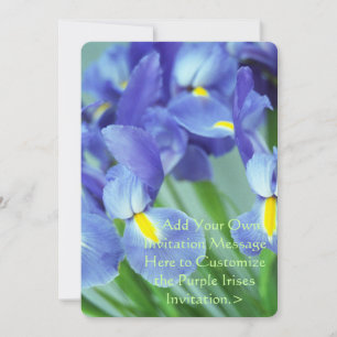 Invitation photo de printemps violet iris