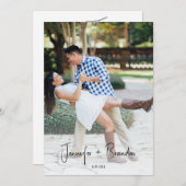 Invitation Photo de Rappel de Date de Mariage à l'Ancienne De (Devant / Derrière)