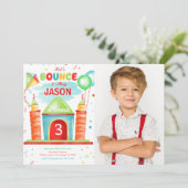 Invitation photo de rebond de garçon (Debout devant)