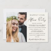 Invitation Photo de réception de mariage à la crème pour touj (Devant)