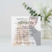 Invitation Photo de réception de mariage Après pour toujours (Debout devant)