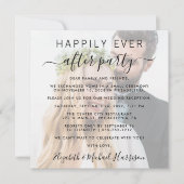 Invitation Photo de réception de mariage Après pour toujours (Devant)