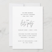 Invitation Photo de réception de mariage élégant Just Married (Dos)